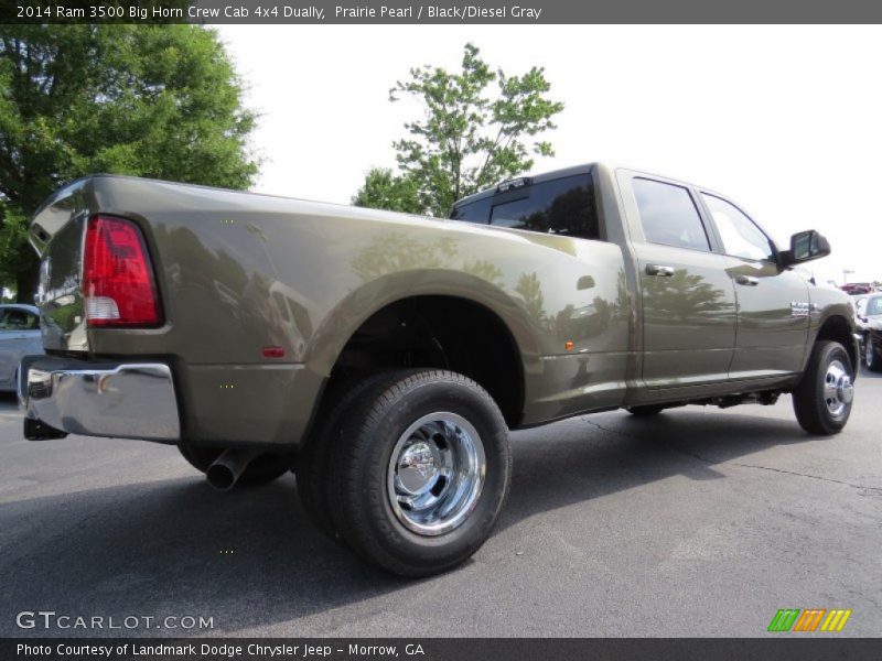 Prairie Pearl / Black/Diesel Gray 2014 Ram 3500 Big Horn Crew Cab 4x4 Dually
