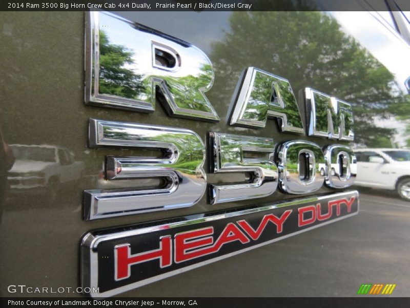 Prairie Pearl / Black/Diesel Gray 2014 Ram 3500 Big Horn Crew Cab 4x4 Dually