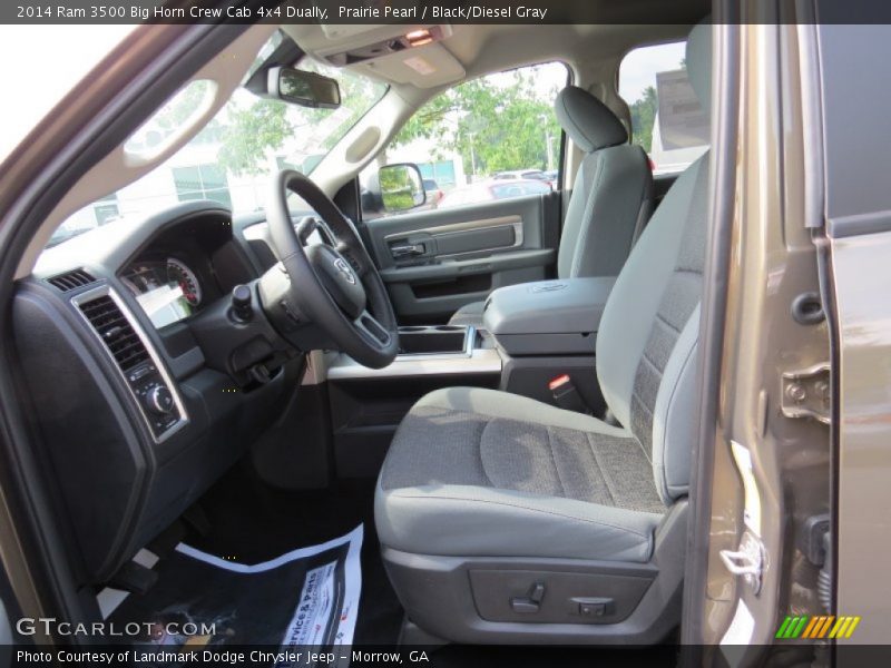 Prairie Pearl / Black/Diesel Gray 2014 Ram 3500 Big Horn Crew Cab 4x4 Dually