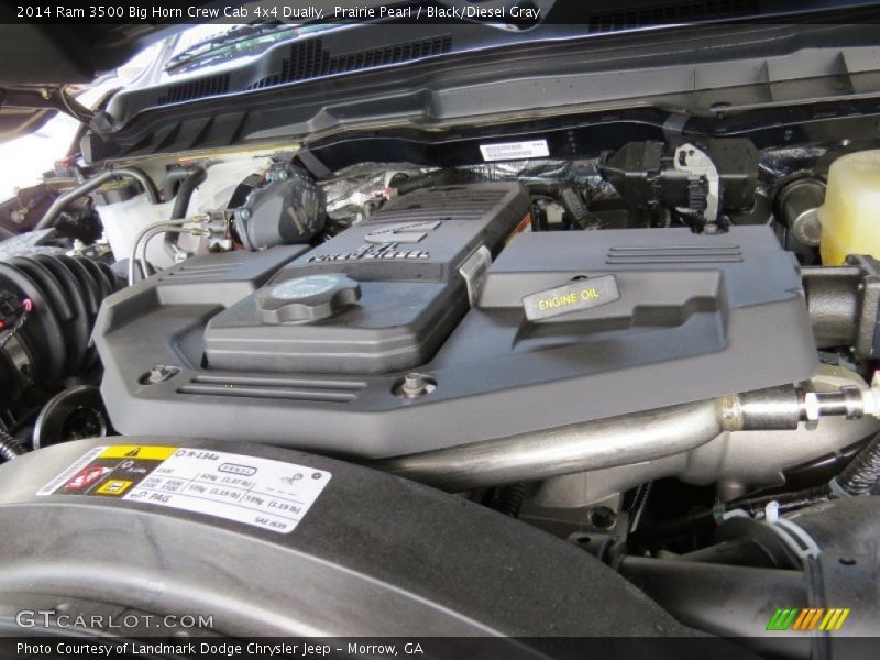 Prairie Pearl / Black/Diesel Gray 2014 Ram 3500 Big Horn Crew Cab 4x4 Dually