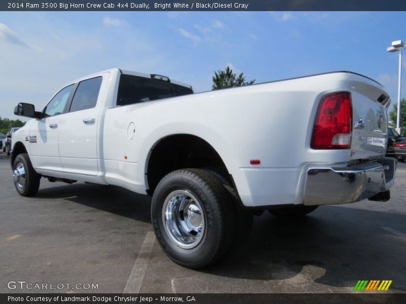 Bright White / Black/Diesel Gray 2014 Ram 3500 Big Horn Crew Cab 4x4 Dually