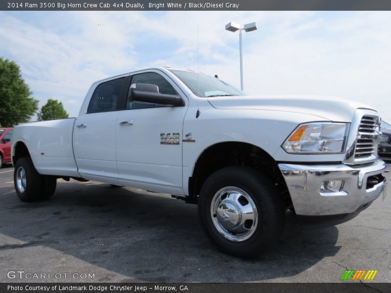 Bright White / Black/Diesel Gray 2014 Ram 3500 Big Horn Crew Cab 4x4 Dually