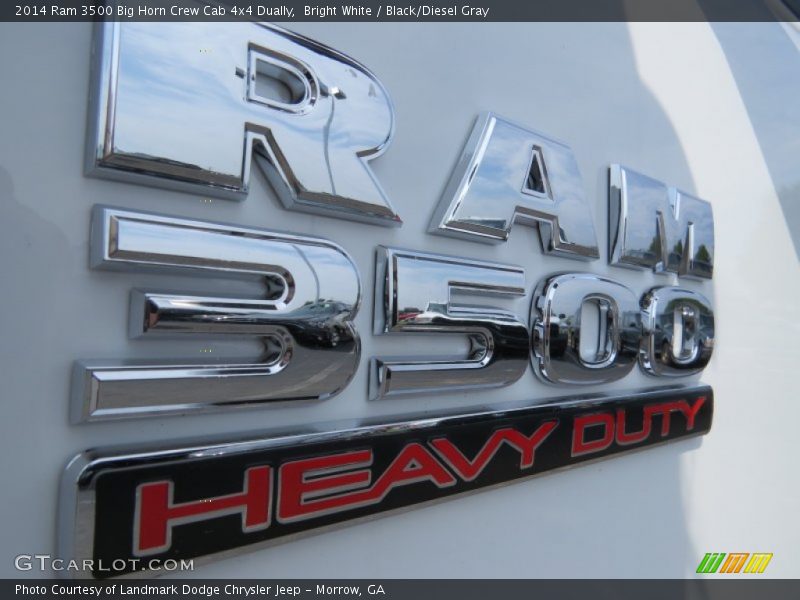 Bright White / Black/Diesel Gray 2014 Ram 3500 Big Horn Crew Cab 4x4 Dually