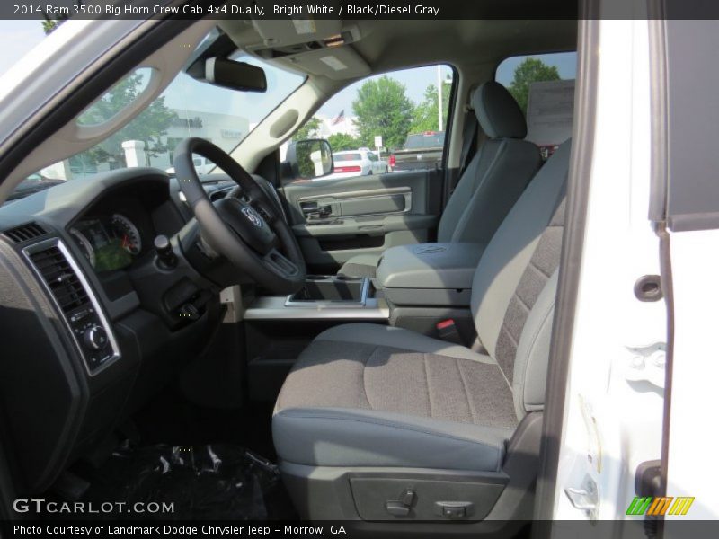 Bright White / Black/Diesel Gray 2014 Ram 3500 Big Horn Crew Cab 4x4 Dually