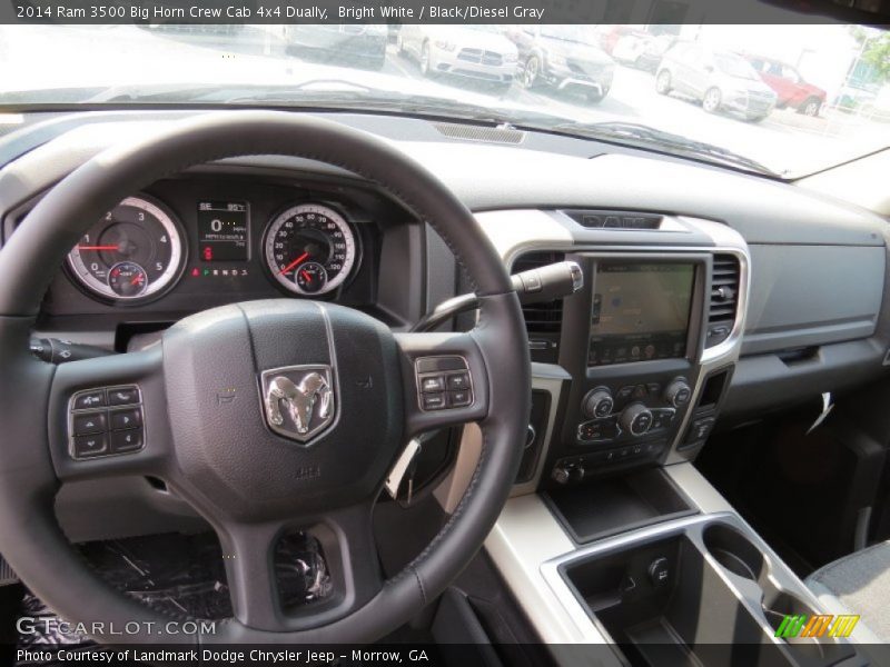 Bright White / Black/Diesel Gray 2014 Ram 3500 Big Horn Crew Cab 4x4 Dually