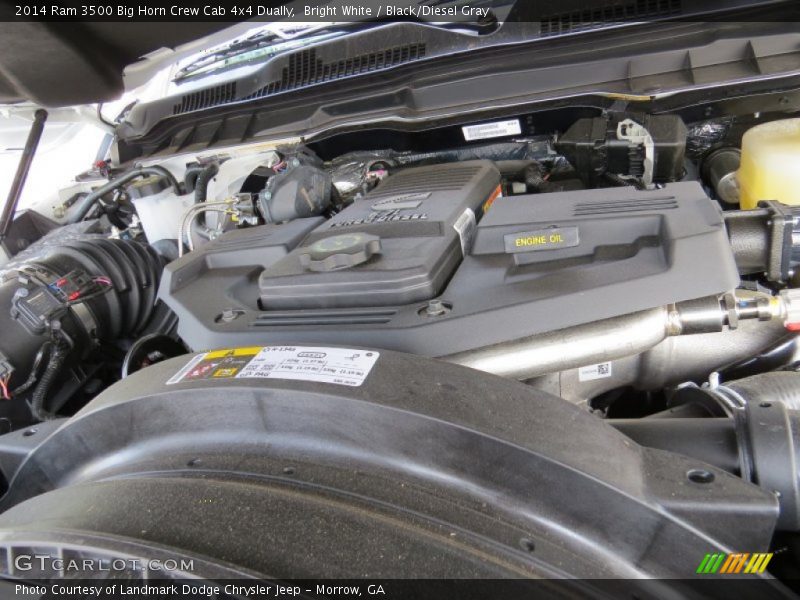 Bright White / Black/Diesel Gray 2014 Ram 3500 Big Horn Crew Cab 4x4 Dually