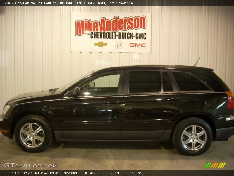 Brilliant Black / Dark Khaki/Light Graystone 2007 Chrysler Pacifica Touring