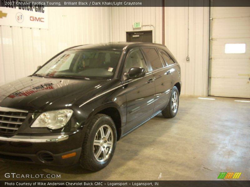 Brilliant Black / Dark Khaki/Light Graystone 2007 Chrysler Pacifica Touring