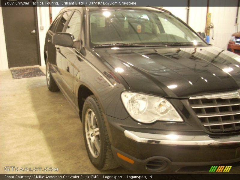 Brilliant Black / Dark Khaki/Light Graystone 2007 Chrysler Pacifica Touring