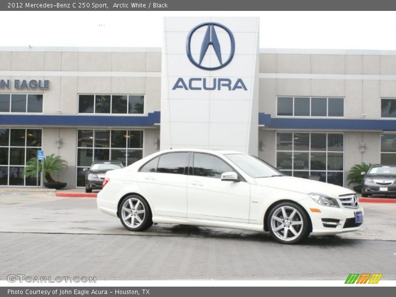 Arctic White / Black 2012 Mercedes-Benz C 250 Sport