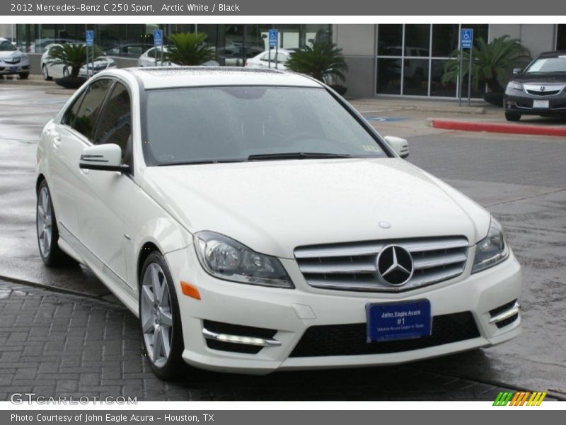 Arctic White / Black 2012 Mercedes-Benz C 250 Sport