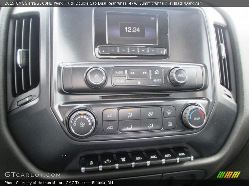 Summit White / Jet Black/Dark Ash 2015 GMC Sierra 3500HD Work Truck Double Cab Dual Rear Wheel 4x4