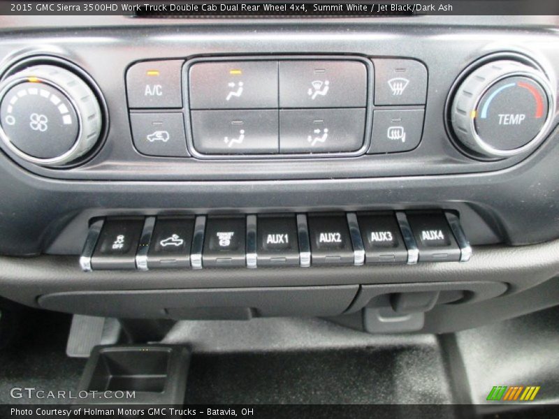 Summit White / Jet Black/Dark Ash 2015 GMC Sierra 3500HD Work Truck Double Cab Dual Rear Wheel 4x4
