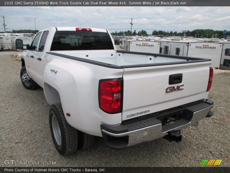 Summit White / Jet Black/Dark Ash 2015 GMC Sierra 3500HD Work Truck Double Cab Dual Rear Wheel 4x4