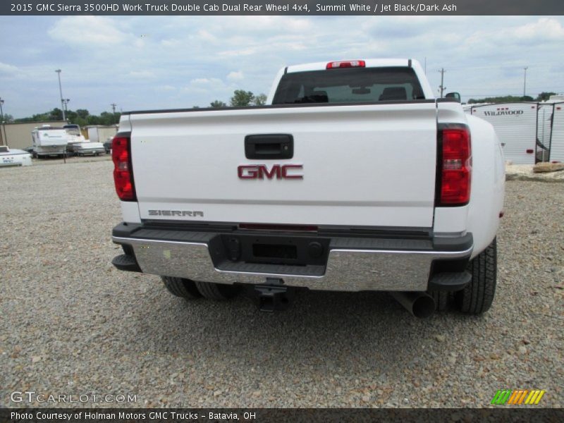 Summit White / Jet Black/Dark Ash 2015 GMC Sierra 3500HD Work Truck Double Cab Dual Rear Wheel 4x4