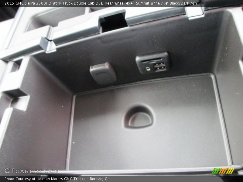 Summit White / Jet Black/Dark Ash 2015 GMC Sierra 3500HD Work Truck Double Cab Dual Rear Wheel 4x4