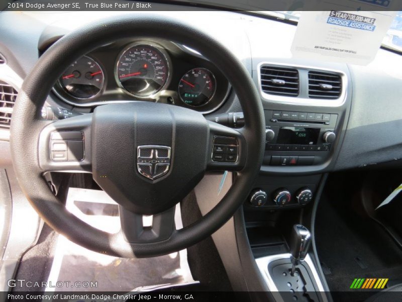 True Blue Pearl / Black 2014 Dodge Avenger SE