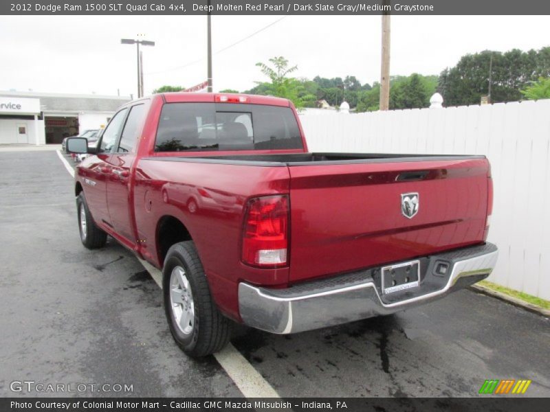 Deep Molten Red Pearl / Dark Slate Gray/Medium Graystone 2012 Dodge Ram 1500 SLT Quad Cab 4x4
