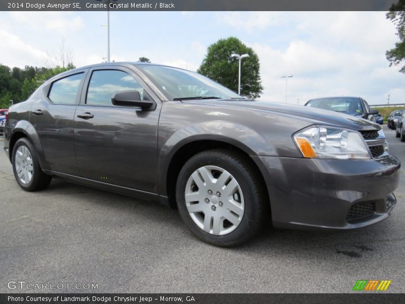 Granite Crystal Metallic / Black 2014 Dodge Avenger SE