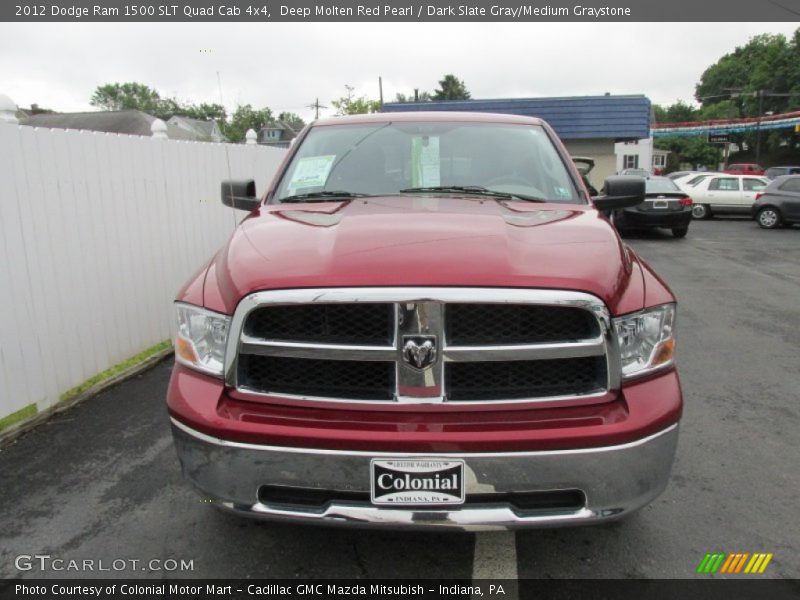 Deep Molten Red Pearl / Dark Slate Gray/Medium Graystone 2012 Dodge Ram 1500 SLT Quad Cab 4x4