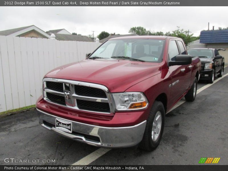 Deep Molten Red Pearl / Dark Slate Gray/Medium Graystone 2012 Dodge Ram 1500 SLT Quad Cab 4x4