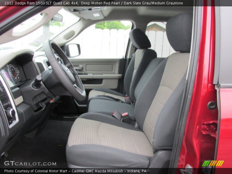 Deep Molten Red Pearl / Dark Slate Gray/Medium Graystone 2012 Dodge Ram 1500 SLT Quad Cab 4x4