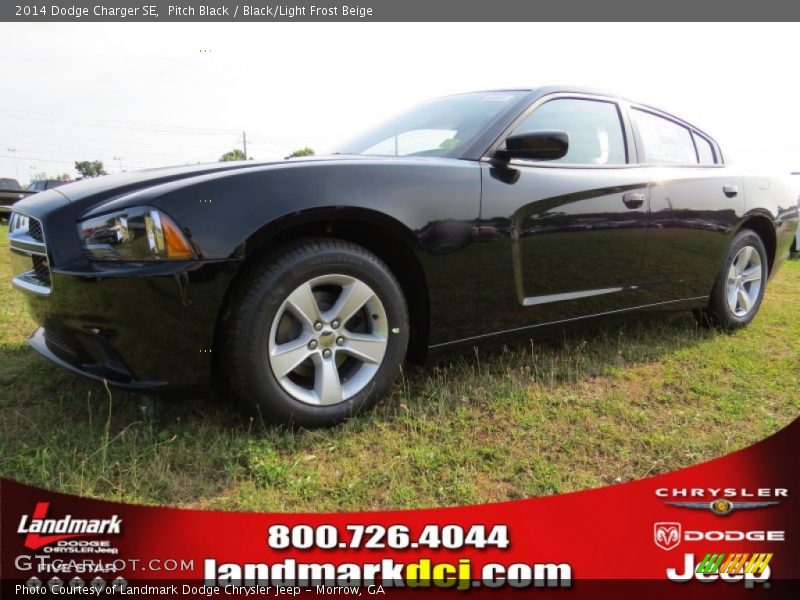 Pitch Black / Black/Light Frost Beige 2014 Dodge Charger SE