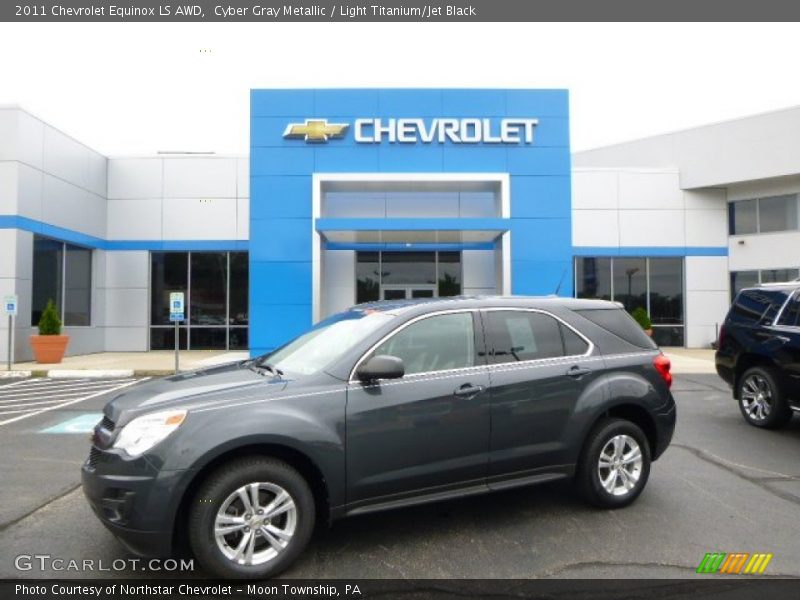 Cyber Gray Metallic / Light Titanium/Jet Black 2011 Chevrolet Equinox LS AWD