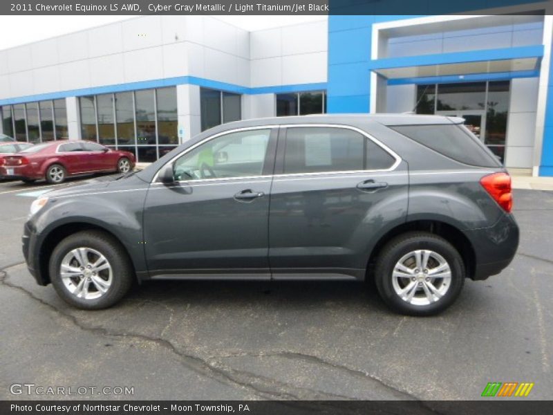 Cyber Gray Metallic / Light Titanium/Jet Black 2011 Chevrolet Equinox LS AWD