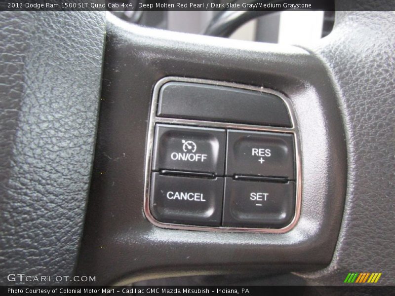 Deep Molten Red Pearl / Dark Slate Gray/Medium Graystone 2012 Dodge Ram 1500 SLT Quad Cab 4x4