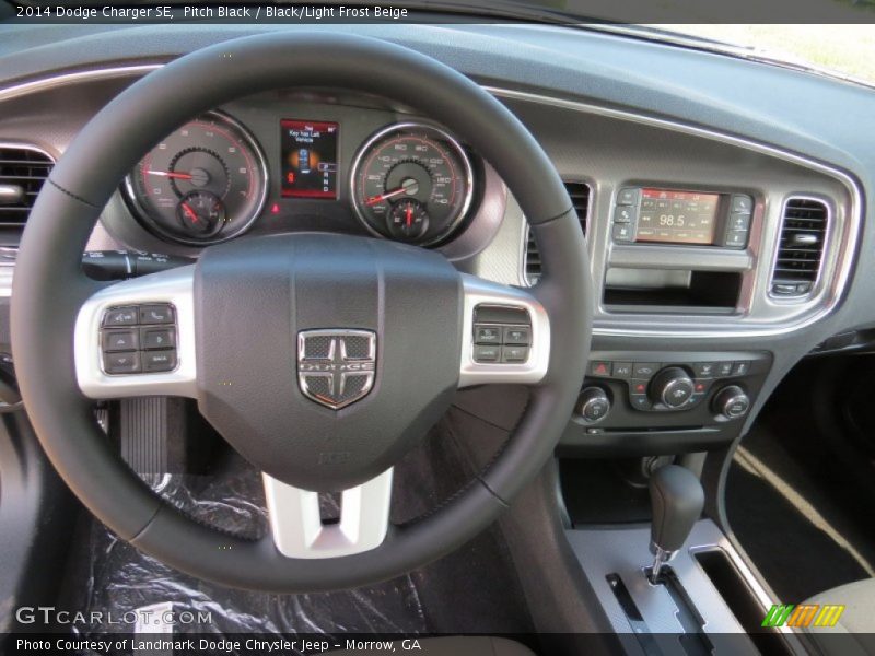 Pitch Black / Black/Light Frost Beige 2014 Dodge Charger SE
