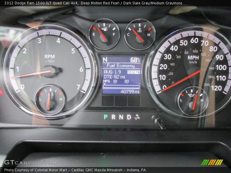 Deep Molten Red Pearl / Dark Slate Gray/Medium Graystone 2012 Dodge Ram 1500 SLT Quad Cab 4x4