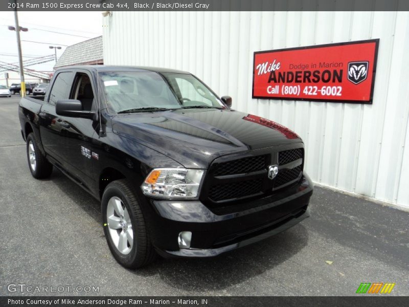 Black / Black/Diesel Gray 2014 Ram 1500 Express Crew Cab 4x4