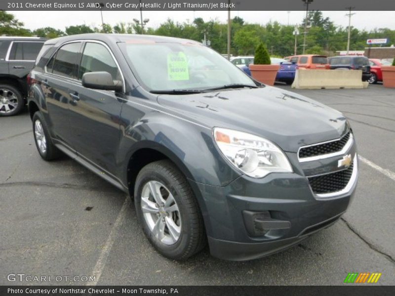 Cyber Gray Metallic / Light Titanium/Jet Black 2011 Chevrolet Equinox LS AWD