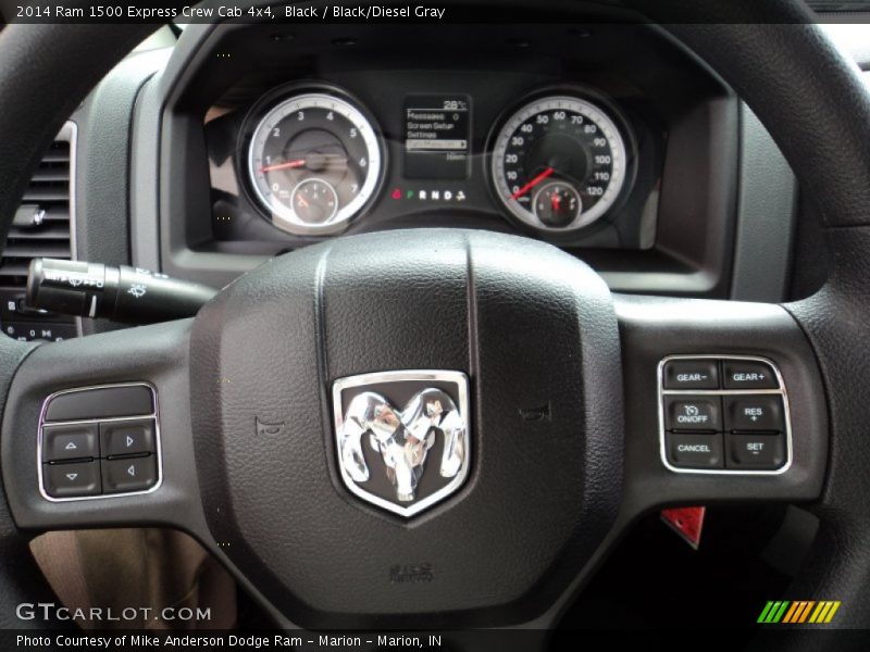 Black / Black/Diesel Gray 2014 Ram 1500 Express Crew Cab 4x4