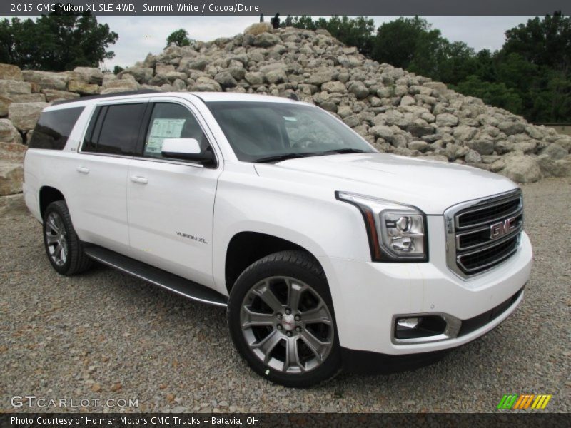 Summit White / Cocoa/Dune 2015 GMC Yukon XL SLE 4WD