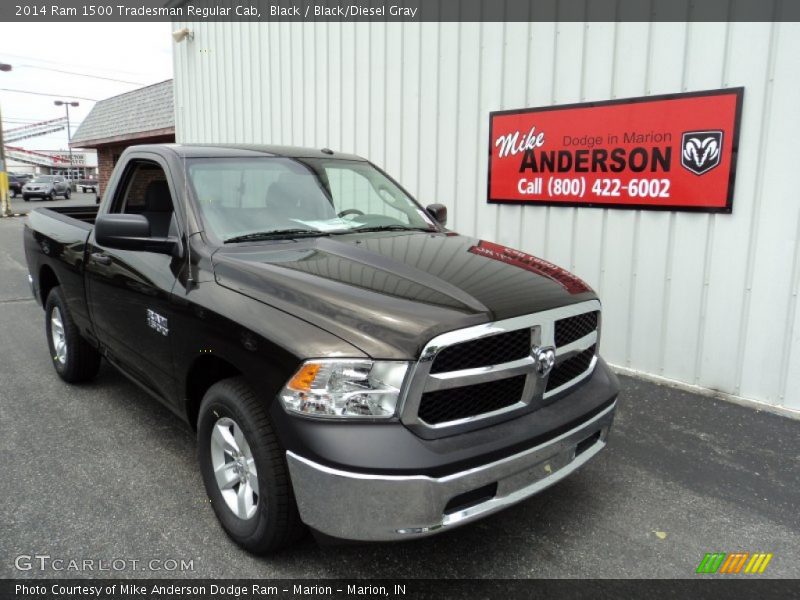 Black / Black/Diesel Gray 2014 Ram 1500 Tradesman Regular Cab