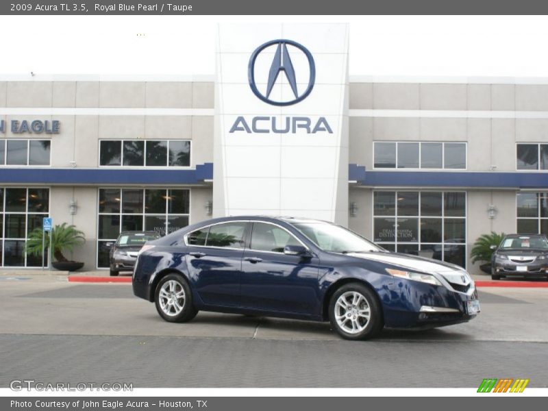Royal Blue Pearl / Taupe 2009 Acura TL 3.5