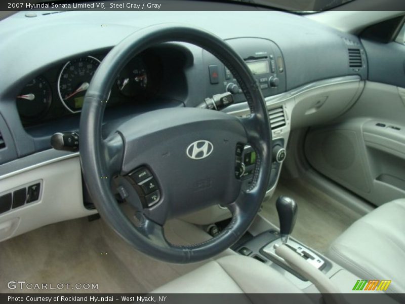 Steel Gray / Gray 2007 Hyundai Sonata Limited V6