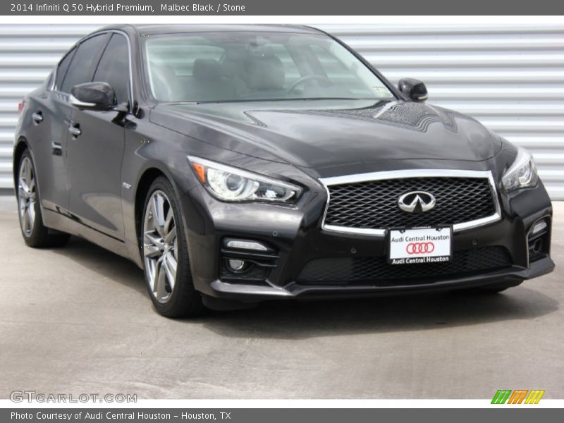 Malbec Black / Stone 2014 Infiniti Q 50 Hybrid Premium