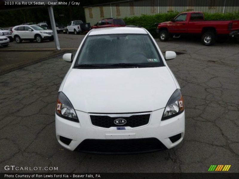 Clear White / Gray 2010 Kia Rio LX Sedan