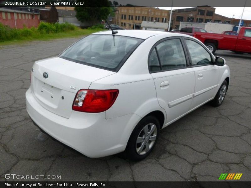 Clear White / Gray 2010 Kia Rio LX Sedan