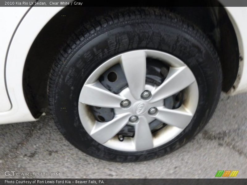 Clear White / Gray 2010 Kia Rio LX Sedan