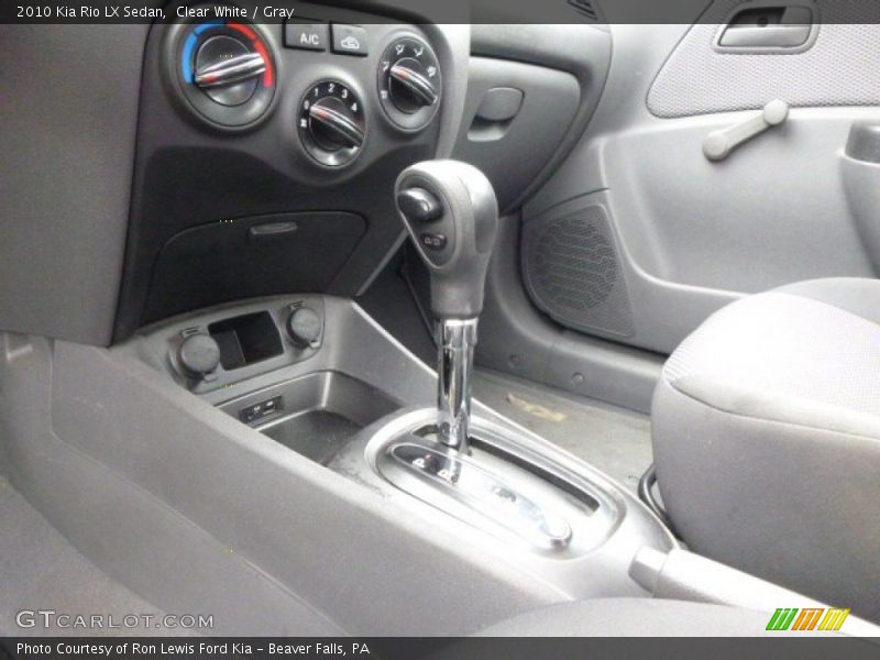 Clear White / Gray 2010 Kia Rio LX Sedan