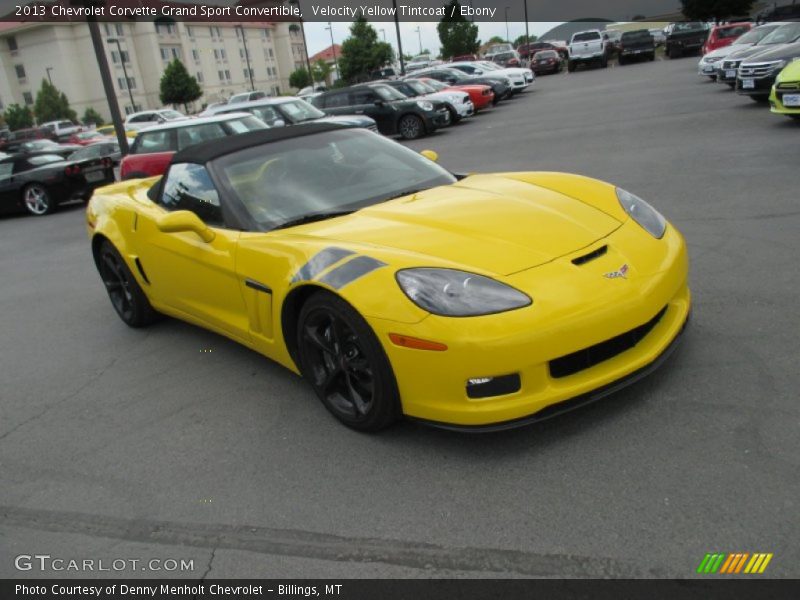 Velocity Yellow Tintcoat / Ebony 2013 Chevrolet Corvette Grand Sport Convertible