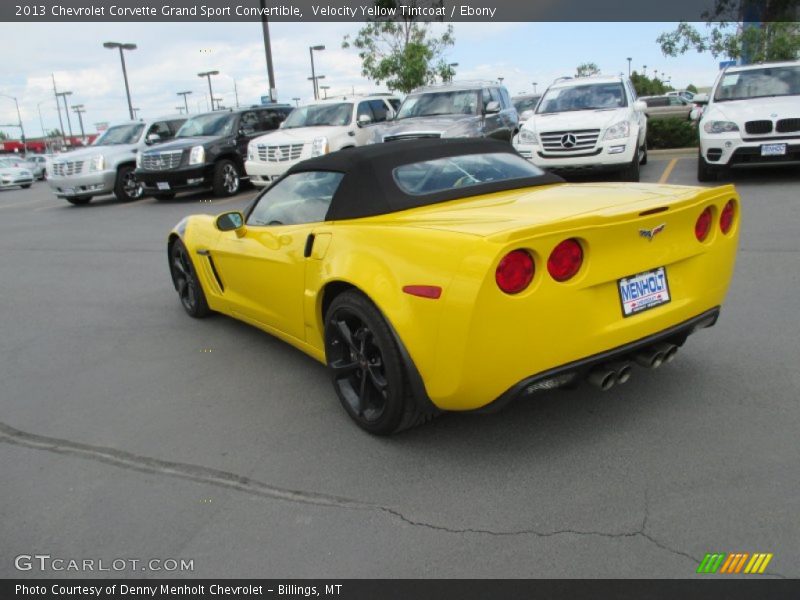 Velocity Yellow Tintcoat / Ebony 2013 Chevrolet Corvette Grand Sport Convertible