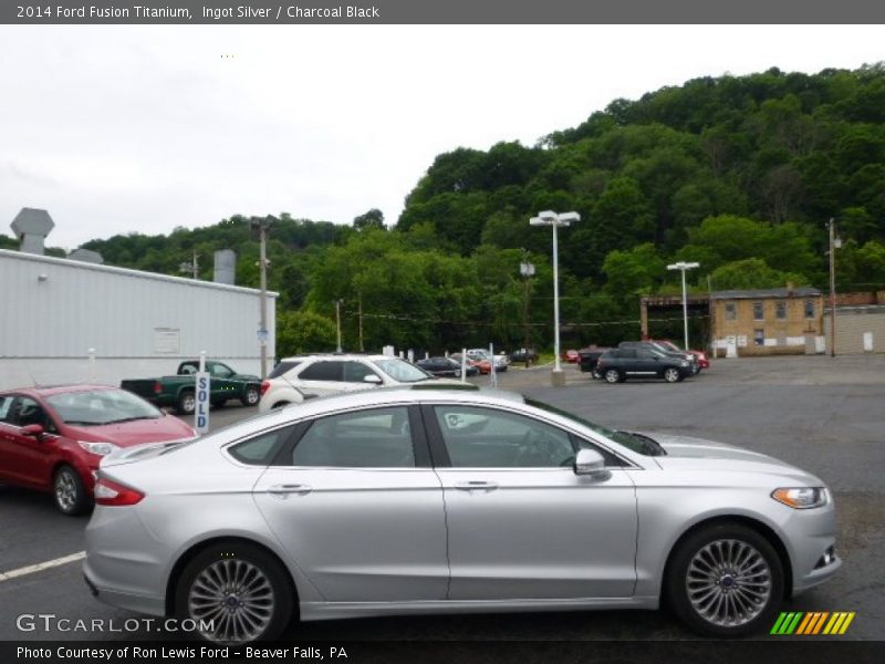 Ingot Silver / Charcoal Black 2014 Ford Fusion Titanium