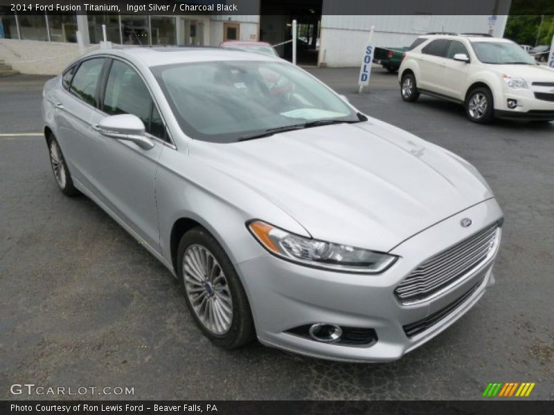 Ingot Silver / Charcoal Black 2014 Ford Fusion Titanium