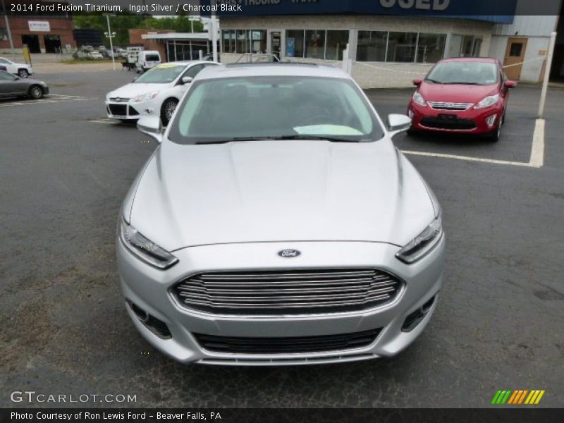 Ingot Silver / Charcoal Black 2014 Ford Fusion Titanium