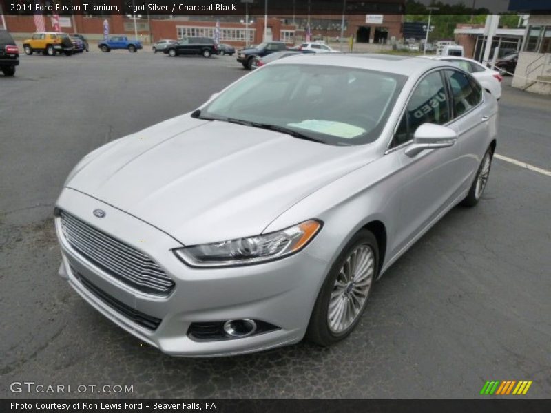 Ingot Silver / Charcoal Black 2014 Ford Fusion Titanium